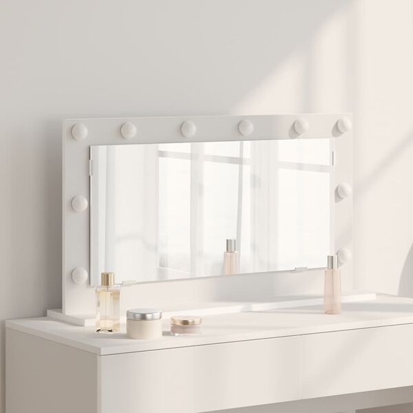 vidaXL Miroir de vanité avec des lumières à LED Blanc 80 x 45 x 18 cm