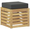 vidaXL Banc de Jardin Bois d'Acacia Massif Blanc