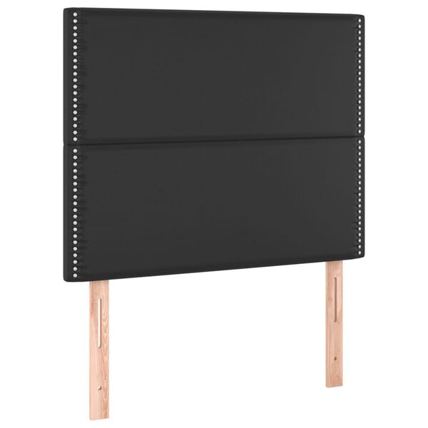 vidaXL T&ecirc;te de lit Noir 100x5x118/128 cm Similicuir