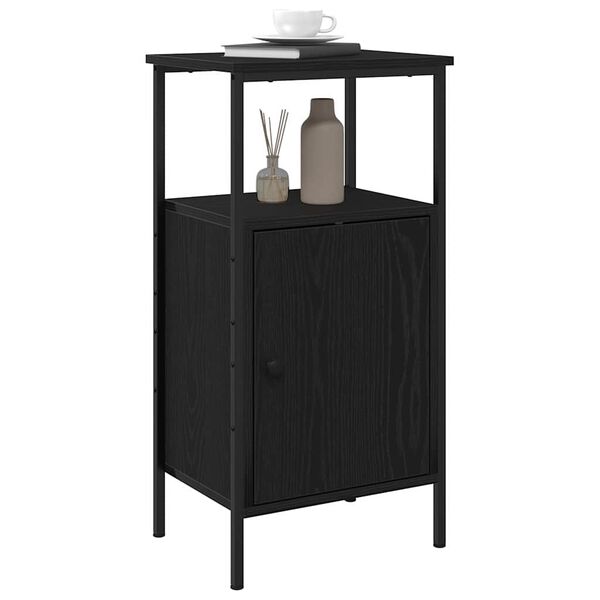 vidaXL Cabinet de chevet Chêne noir 41 x 31 x 80 cm Bois d'ingénierie