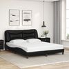 vidaXL Cadre de lit avec LED sans matelas Hvar noir 160x200 cm