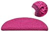 vidaXL Tapis d'escalier 15 pi&egrave;ces 56 x 17 x 3 cm Rose Demi-rond