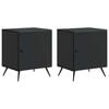 vidaXL Cabinet de chevet 2 pcs Noir 43 x 34,5 x 50 cm
