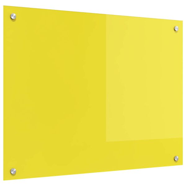 vidaXL Protection de cuisine Jaune 80 x 60 x 0,6 cm verre trempé