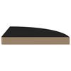 vidaXL &Eacute;tag&egrave;re d'angle flottante noir 35x35x3,8 cm MDF