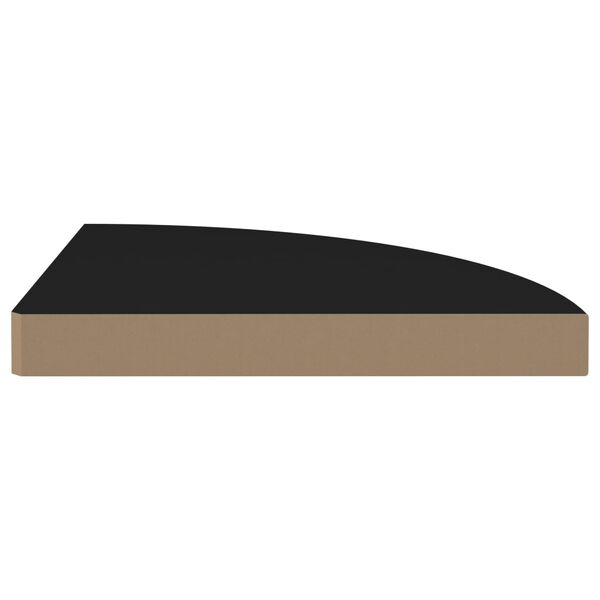 vidaXL &Eacute;tag&egrave;re d'angle flottante noir 35x35x3,8 cm MDF