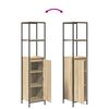 vidaXL Ensemble de mobilier de salle de bain avec &eacute;tag&egrave;re 5 pcs Beige