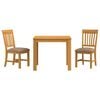 vidaXL Ensemble de salle &agrave; manger 3 pc Gris Bois de ch&ecirc;ne massif