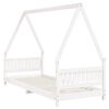 vidaXL Cadre de lit pour enfants blanc 80x200 cm bois de pin massif