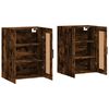 vidaXL Armoires murales 2 pcs ch&ecirc;ne fum&eacute; bois d'ing&eacute;nierie