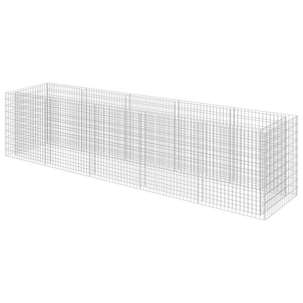 vidaXL Lit surélevé à gabion Acier galvanisé 450x90x100 cm