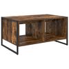 vidaXL Table basse Ch&ecirc;ne Fum&eacute; 80 x 50 x 40 cm Bois d'ing&eacute;nierie