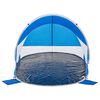 vidaXL Tente de plage bleu azuré escamotable imperméable