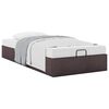 vidaXL Cadre de lit ottoman sans matelas marron fonc&eacute; 90x200 cm tissu