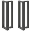 vidaXL Pieds de table console en T, 2 pi&egrave;ces, anthracite, 25 x 28 x (72-73) cm, acier