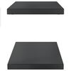 vidaXL &Eacute;tag&egrave;res murales 2 pcs 100x30x3 cm noir acier inoxydable