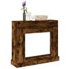 VidaXL Cadre de chemin&eacute;e ch&ecirc;ne fum&eacute; 100x30x87,5 cm bois d'ing&eacute;nierie