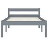 vidaXL Cadre de lit sans matelas gris bois massif de pin 100x200 cm