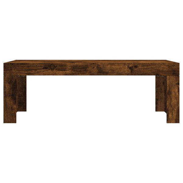 vidaXL Table basse ch&ecirc;ne fum&eacute; 102x50x36 cm bois d'ing&eacute;nierie