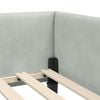 vidaXL Cadre de lit d'angle Gris clair 100 cm x 200 cm Velours