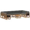 vidaXL Ensemble de canap&eacute;s d'ext&eacute;rieur 11 pc Naturel et Anthracite