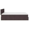 vidaXL Lit ottoman avec matelas marron fonc&eacute; 140x190 cm tissu