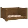 vidaXL Lit pour chien Marron miel 55,5x45,5x28 cm Bois massif de pin
