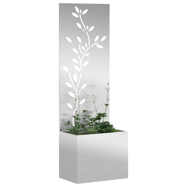 vidaXL &Eacute;cran de confidentialit&eacute; de jardin Argent&eacute; 50 x 32 x 150 cm