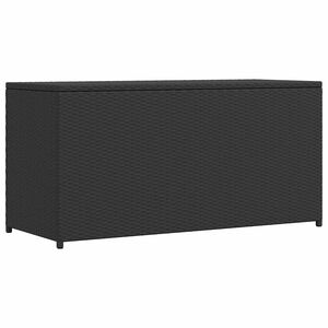 vidaXL Boîte de rangement de jardin noir 120x50x60 cm résine tressée