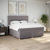 vidaXL Sommier &agrave; lattes de lit avec matelas Taupe 180x200 cm Tissu