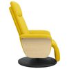 vidaXL Fauteuil inclinable avec repose-pieds jaune clair tissu