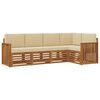vidaXL Ensembles de canap&eacute;s avec coussin 5 pcs Naturel et Beige