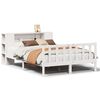 vidaXL Lit bibliothèque sans matelas blanc 160x200 cm bois pin massif