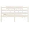 vidaXL Cadre de lit sans matelas blanc bois massif