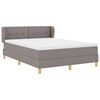 vidaXL Lit &agrave; ressorts avec matelas Taupe 140 x 190 cm tissu