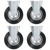 vidaXL Roulettes fixes 4 pcs 200 mm