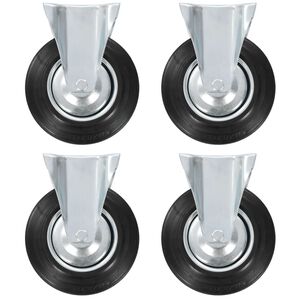 vidaXL Roulettes fixes 4 pcs 200 mm