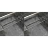 vidaXL Drain de douche lin&eacute;aire 2 pcs 630 x 140 mm Acier inoxydable