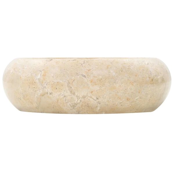 vidaXL Lavabo 40 x 12 cm Marbre Cr&egrave;me