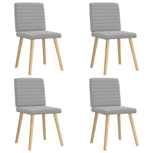 vidaXL Chaises &agrave; manger lot de 4 gris nuage tissu