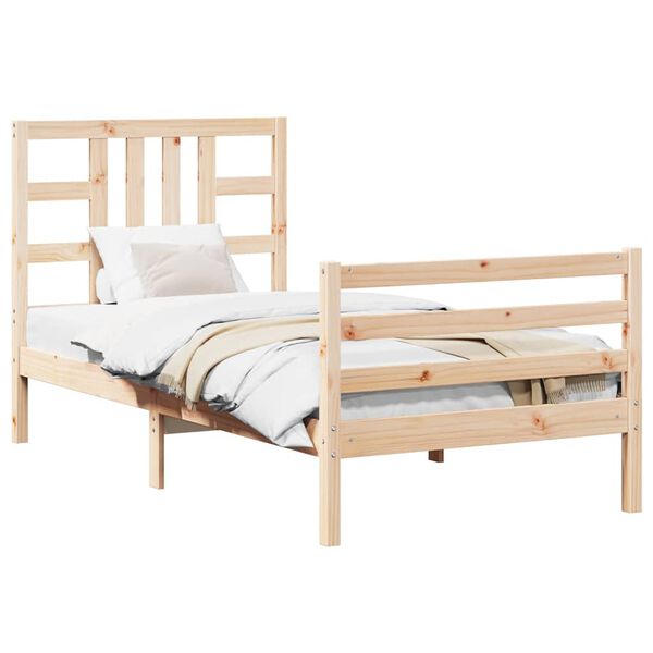 vidaXL Cadre de lit sans matelas 90x200 cm bois de pin massif