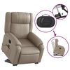 vidaXL Fauteuil inclinable de massage électrique cappuccino similicuir