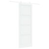vidaXL Porte coulissante Blanc 83 x 232 cm Bois de pin massif