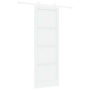 vidaXL Porte coulissante Blanc 83 x 232 cm Bois de pin massif