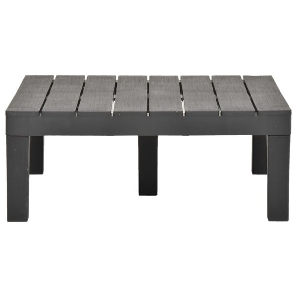 vidaXL Table de jardin Anthracite 78x78x31 cm Plastique