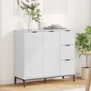 vidaXL Buffet Blanc brillant 89,5 x 33 x 82 cm Bois d'ing&eacute;nierie