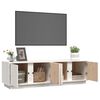 vidaXL Meuble TV Blanc 140x40x40 cm Bois de pin massif