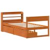 vidaXL Cadre de lit sans matelas cire marron 90x200 cm bois pin massif