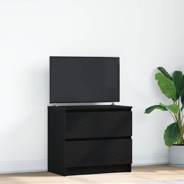 vidaXL Meuble TV noir 60x35x54 cm bois d'ingénierie