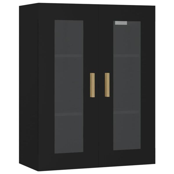 vidaXL Armoire murale suspendue Noir 69,5x34x90 cm